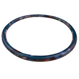 Vintage Cloisonné Womens Multicolor Floral Enamel Bangle Bracelet  Round Design